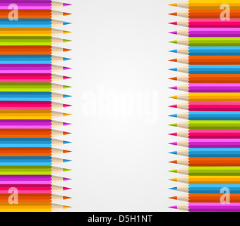 Illustration von Farbstiften Muster. Vektor-Datei geschichtet für einfache Handhabung und individuelle Farbgebung. Stockfoto