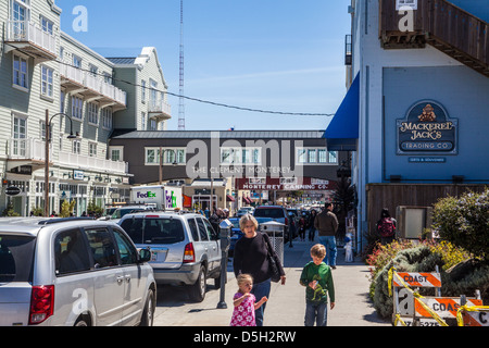 Ein Blick nach unten Monterey Kalifornien Cannery Row bekannt geworden durch John Steinbeck Stockfoto