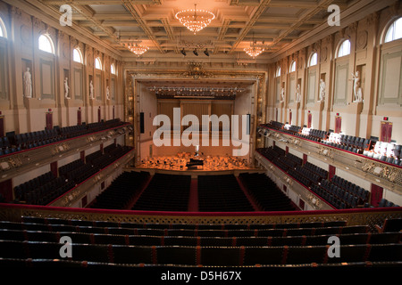 Erhöhten Blick auf Symphony Hall, Boston Masse, Heimat des Boston Symphony Orchestra und Boston Pops Stockfoto