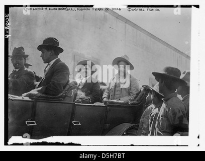 (Mann beschuldigt Tötung Benton) Generalmajor Rodolfo Fierro & Villa (LOC) Stockfoto