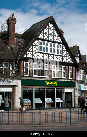 Solihull Stadtzentrum an der Kreuzung der Bahnhofstraße und Pappel Road, West Midlands, England, UK Stockfoto