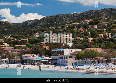 Frankreich, Korsika, La Balagne, Ile Rousse, Stadtstrand Stockfoto