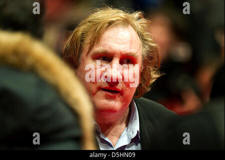 Französischer Schauspieler Gérard Depardieu kommt für die Premiere des Films "Mammuth" läuft im Wettbewerb bei der 60. Berlinale Internationalen Filmfestspiele in Berlin, Deutschland, Freitag, 19. Februar 2010. Das Festival läuft bis zum 21. Februar 2010. Foto: Arno Burgi Dpa/lbn Stockfoto