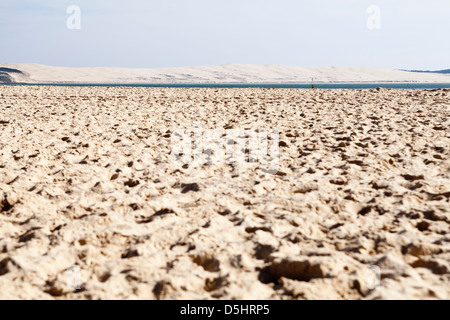 Ein Blick auf die Düne von Pyla aus Punkt Cap-Ferret, Frankreich Stockfoto