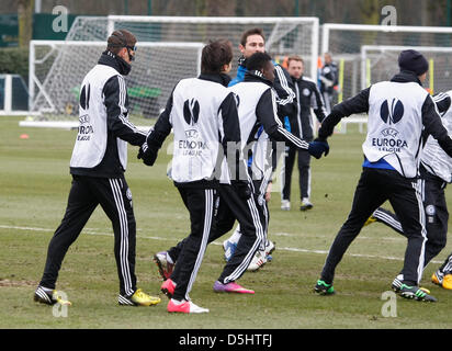 Surrey, UK. 3. April 2013. Chelsea Football Spieler trainieren bei Cobham vor ihrem EUROPA-CUP-Spiel gegen RUBIN KAZAN Stockfoto