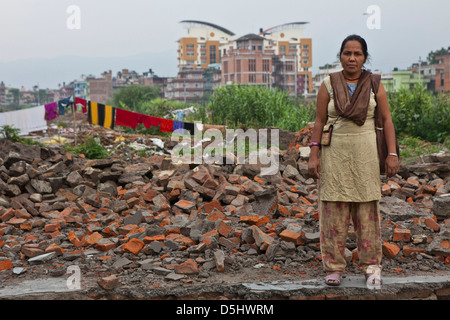 Vereinten Nationen Park in Paurakhi Basti, Kathmandu, Nepal. Einmal ein Slum wohnen viele aber abgerissen durch die Regierungstruppen. Stockfoto
