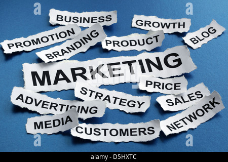 Marketing und Strategie-Konzept Stockfoto