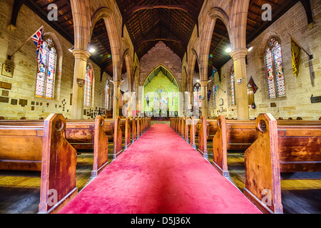 Offiziell nannte die Kirche der Heiligen Dreifaltigkeit, wurde besser bekannt als The Garnisonkirche in Millers Point, Sydney. Stockfoto