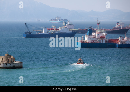 Bucht von Algeciras Gibraltar Stockfoto