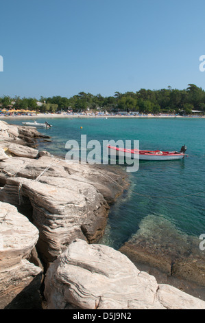 Thassos Griechenland griechische Insel September Weststrand bei Alyki oder Aliki Stockfoto