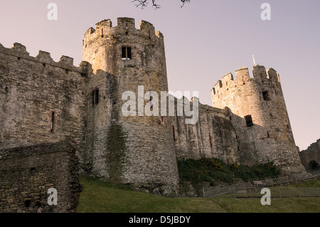 Conwy Castle Telford Hängebrücke North Wales UK Stockfoto