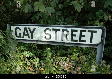 Melden Sie sich für Gay Street, Pulborough. Stockfoto