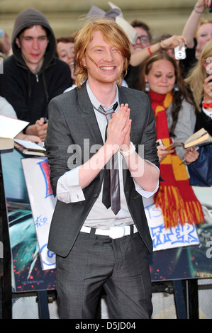 Domhnall Gleeson Harry Potter und die Heiligtümer des Todes: Teil 2 - Film-Weltpremiere am Trafalgar Square - London eingetroffen, Stockfoto