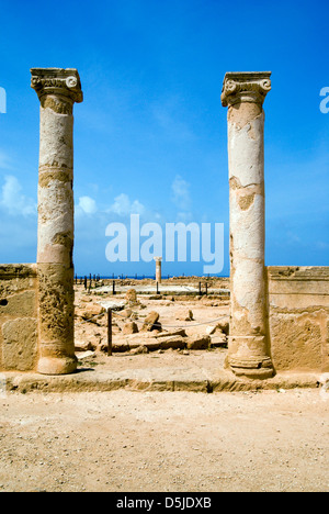 antiken Säulen Haus des Theseus archäologischen park Paphos Zypern Stockfoto