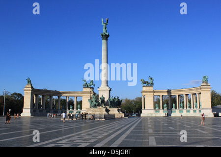 Heldenplatz (Hosok Tere), Budapest Stockfoto