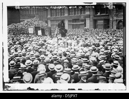 Berkman Adressierung Anarchisten, Union sq., 11.07.14 (LOC) Stockfoto