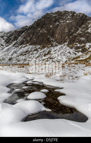 Winter im englischen Lake District - Jacks Rake auf Pavey Arche Stockfoto