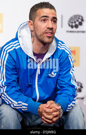 Bushido auf einer Pressekonferenz für deutsche TV show 'The Dome' im Colosseum-Theater. Essen Deutschland Stockfoto