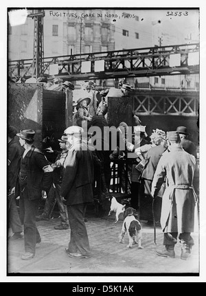 Flüchtlinge, Gare du Nord, Paris (LOC) Stockfoto