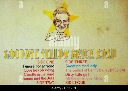 Candle in the Wind von Elton John auf dem Album Goodbye Yellow Brick Road Stockfoto