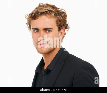 Studioaufnahme, Porträt des jungen Mannes Stockfoto