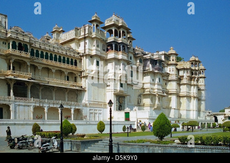 Stadtschloss, Udaipur, Rajasthan, Indien Stockfoto