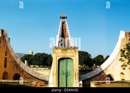 Riesige Sonnenuhr, Jaipur, Rajasthan, Indien Stockfoto