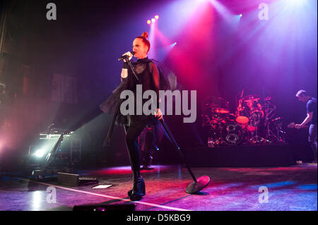 Chicago, USA. 3. April 2013. Alternative-Rock-band Garbage erklingt in The Riviera Theatre in Chicago, USA. Bildnachweis: Max Herman/Alamy Live-Nachrichten Stockfoto
