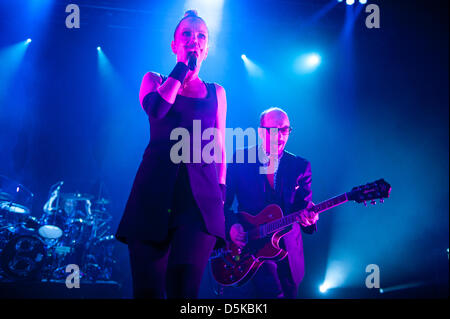 Chicago, USA. 3. April 2013. Alternative-Rock-band Garbage erklingt in The Riviera Theatre in Chicago, USA. Bildnachweis: Max Herman/Alamy Live-Nachrichten Stockfoto