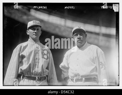 [Lew McCarty, Brooklyn NL & Chief Meyers, New York NL (Baseball)] (LOC) Stockfoto