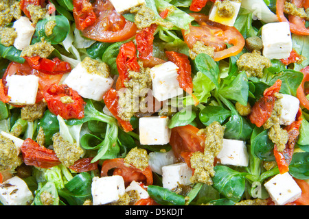 Gesunde frische Salatteller als Hintergrund verwendet Stockfoto