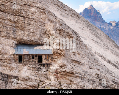 Klettersteig Ivano Dibona - Biwak - Klettern in den Dolomiten Stockfoto