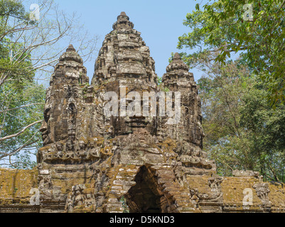 Nordtor. Angkor Thom. Angkor archäologischer Park. Siem Reap. Kambodscha Stockfoto