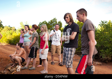 Madagaskar, Nosy Be, Marodokana, Betrieb Wallacea Studenten unterwegs Mangroven Stockfoto