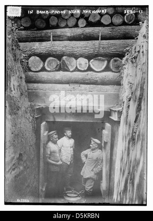 In Bomb-Proof in der Nähe von Avricourt (LOC) Stockfoto