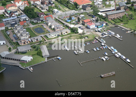 Luftbild von Neustrelitz und Zierker sehen, Landkreis Mecklenburgische Seenplatte, Mecklenburg-Vorpommern, Deutschland Stockfoto