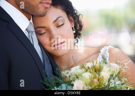 Porträt von Brautpaar Stockfoto