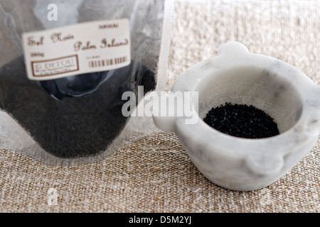 Schwarzes Salz oder Sel noir Stockfoto