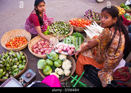 Marktplatz in Paud Pune Maharashtra, Indien Stockfoto