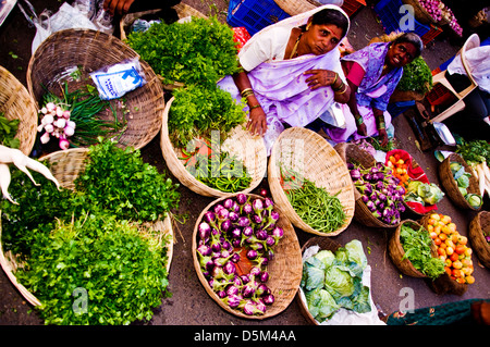 Marktplatz in Paud Pune Maharashtra, Indien Stockfoto