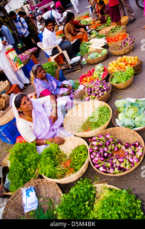 Marktplatz in Paud Pune Maharashtra, Indien Stockfoto