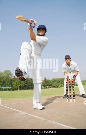 Schlagmann in der Lage sein Cricket Stockfoto