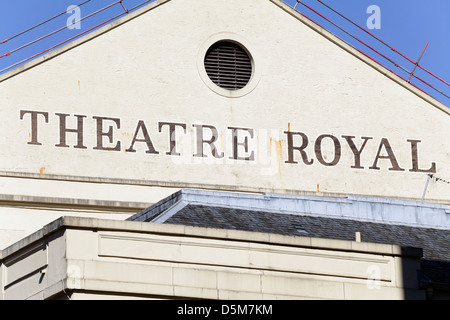 Theatre Royal sign, Hope Street, Glasgow City Centre, Scotland, UK Stockfoto