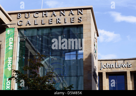 Buchanan Galleries Glasgow, Schild Einkaufszentrum, Buchanan Street im Stadtzentrum, Schottland, Großbritannien Stockfoto