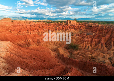 Atemberaubende rote Wüste Landschaft Tatacoa Wüste, Kolumbien Stockfoto