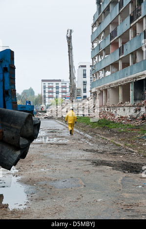 Umstrukturierung der städtischen Zusammensetzung auf die Nachbarschaften von Clichy-Sous-Bois & Clichy Montfermeil auf den Paris Vororten. Stockfoto