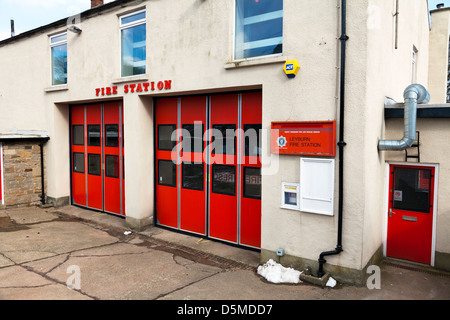 Leyburn Feuerwache Yorkshire Dales, UK, England Fassade Außentüren Stockfoto