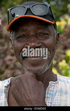 Porträt von lokalen Mann aus St. Lucia, Stockfoto