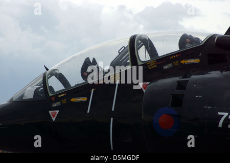 RAF königliche Marine Harrier Jump Jet schwarz Cockpit Himmel Stockfoto