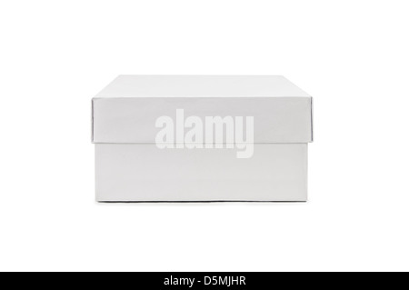 Whitebox isoliert auf weiss Stockfoto